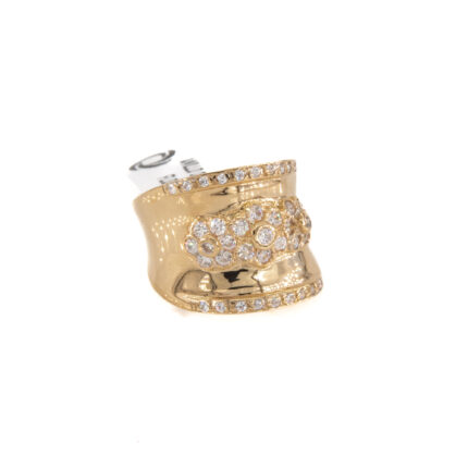 ANILLO CON ZIRCONES FLORES 18K