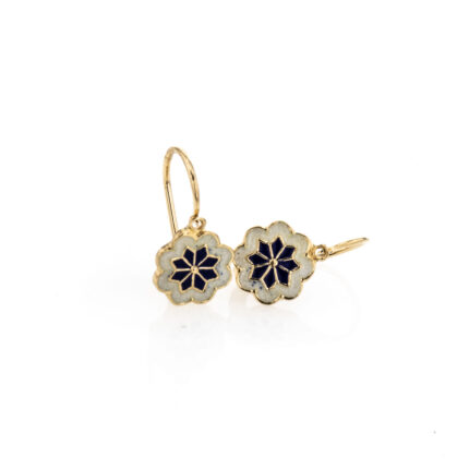 ARETES ZARCILLO FLOR 18K