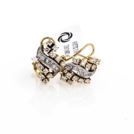 ARETES CORTOS ZIRCONES 18K