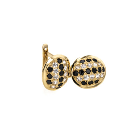 ARETES CORTOS CON ZIRCONES 18K