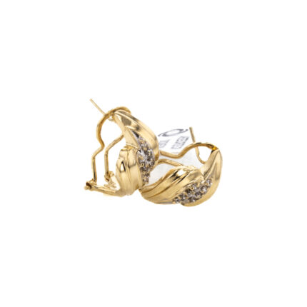 ARETES CORTOS CON ZIRCONES 18K