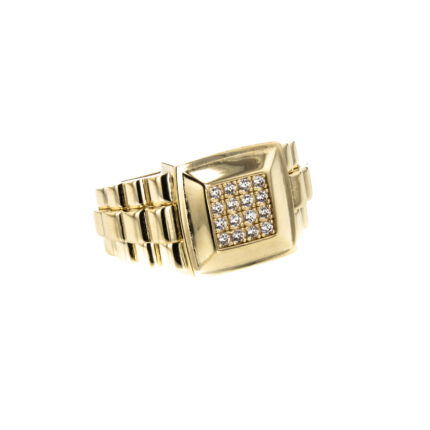 ANILLO PLACA CON ZIRCONES TK
