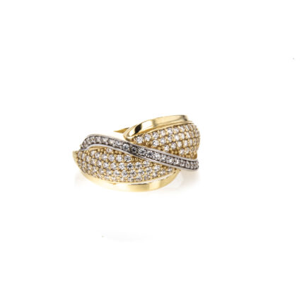 ANILLO 2 OROS CON ZIRCONES TK
