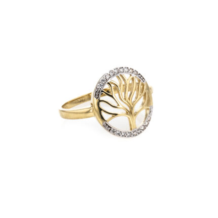 ANILLO ARBOL CON ZIRCONES TK