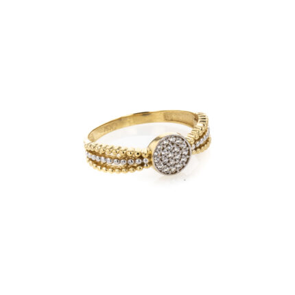 ANILLO 2 OROS CON ZIRCONES TK