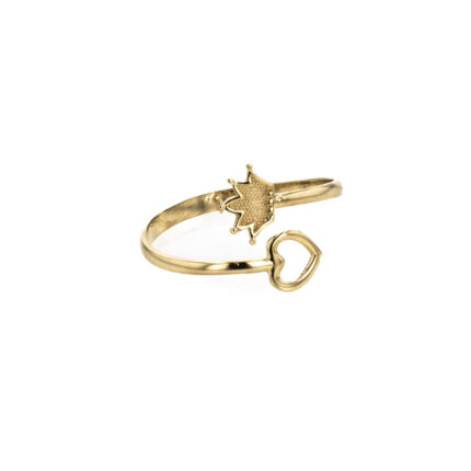 ANILLO CORAZON CORONA TK