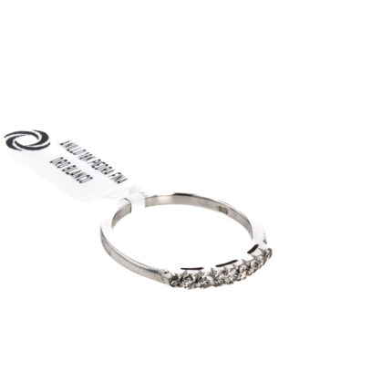 ANILLO 18K PIEDRA FINA ORO BLANCO