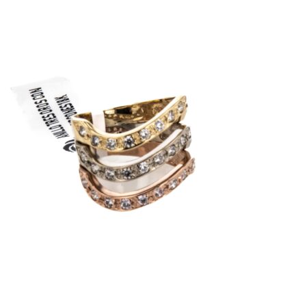 ANILLO TRES OROS CON ZIRCONES 18K