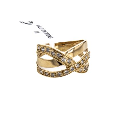 ANILLO CON ZIRCONES 18K