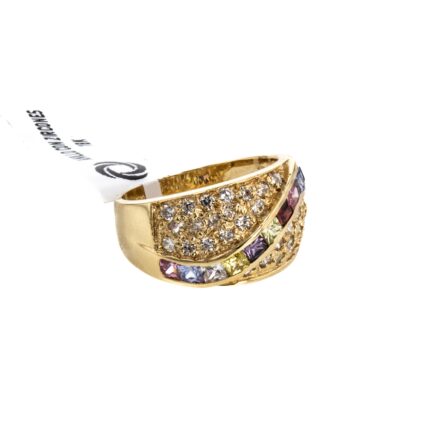 ANILLO CON ZIRCONES 18K