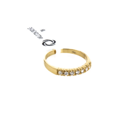 ANILLO CON ZIRCONES 18K