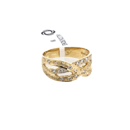 ANILLO CON ZIRCONES 18K