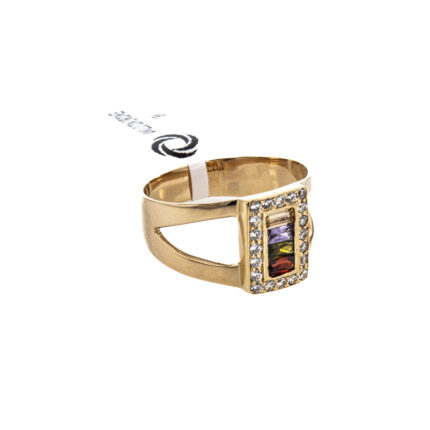 ANILLO CON ZIRCONES 18K