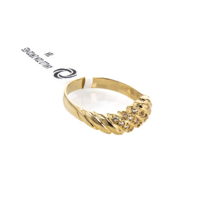 ANILLO CON ZIRCONES 18K