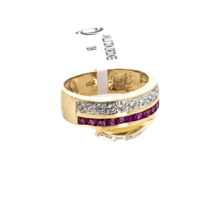 ANILLO CON ZIRCONES 18K