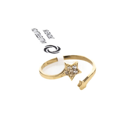 ANILLO ESTRELLA CON ZIRCONES 18K