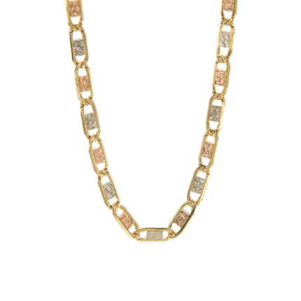 CADENA ANCLA 3 COLORES 18K