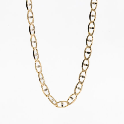 CADENA TEJIDO ANCLA 18K