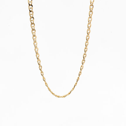 CADENA TEJIDO ANCLA 18K