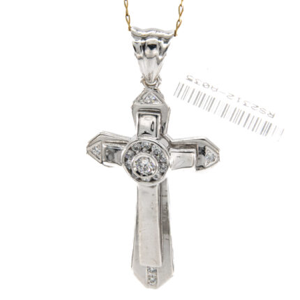 DIJE CRUZ CON ZIRCONES 18K
