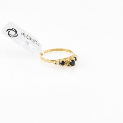 ANILLO CON ZIRCONES 18K