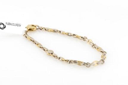 PULSERA 2 COLORES 18K