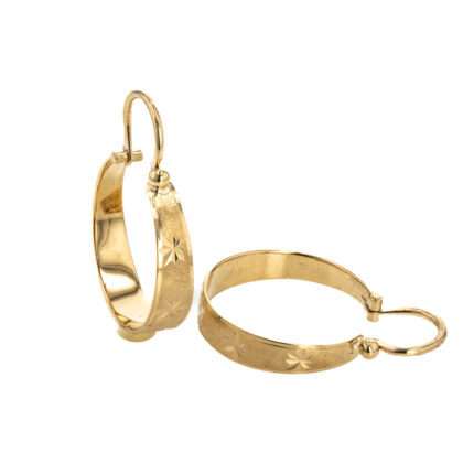 ARETES CANDONGAS CON DISEÑO 18K