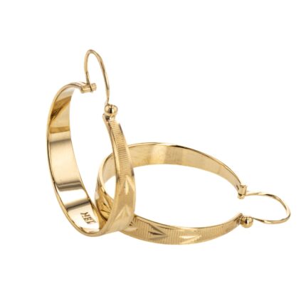 ARETES CANDONGAS CON DISEÑO 18K