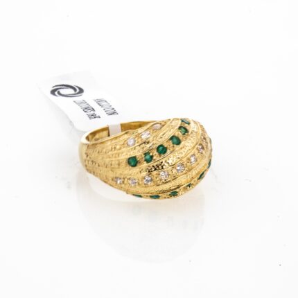 ANILLO CON ZIRCONES 18K