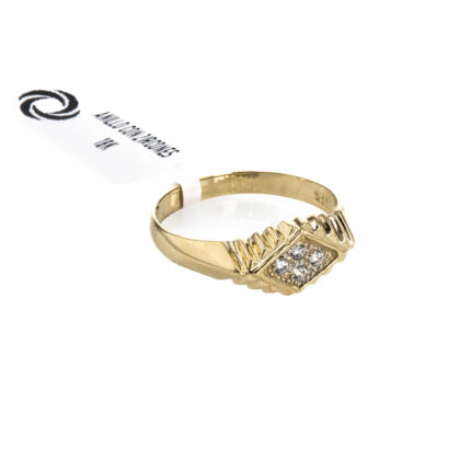 ANILLO CON ZIRCONES 18K