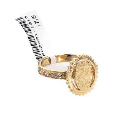ANILLO VIRGEN CON ZIRCONES 18K