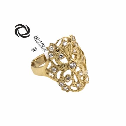 ANILLO CON ZIRCONES 18K