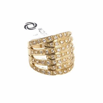 ANILLO CON ZIRCONES 18K