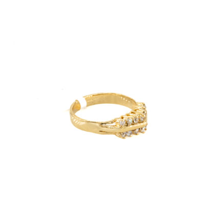 ANILLO CON ZIRCONES 18K