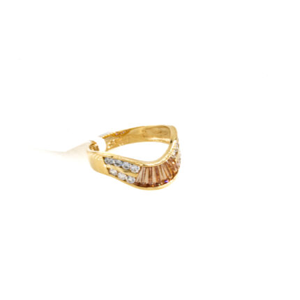 ANILLO CON ZIRCONES 18K