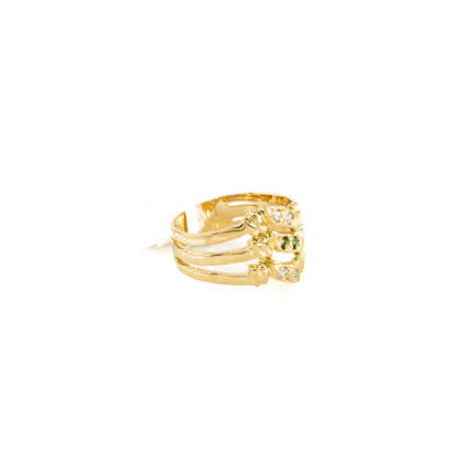 ANILLO CON ZIRCONES 18K