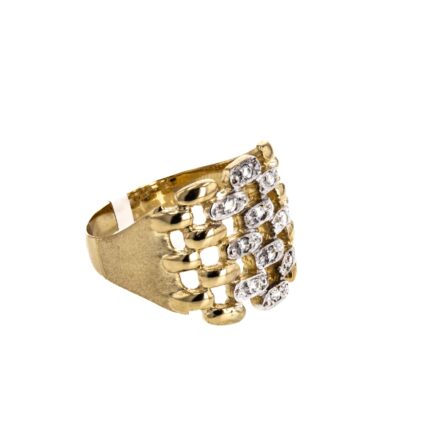 ANILLO CON ZIRCONES 18K