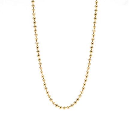 CADENA TEJIDO BOLITAS 18K