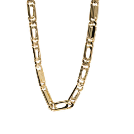 CADENA OJO DE PAJARO ALTERNADO 18K
