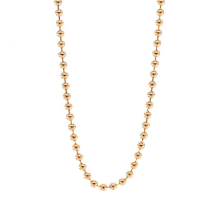 CADENA TEJIDO BOLITAS 18K