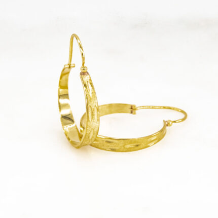 ARETES CANDONGAS SATINADO 18K