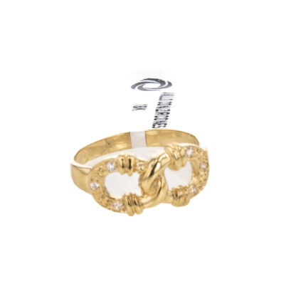 ANILLO CON ZIRCONES 18K