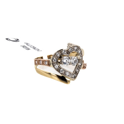 ANILLO CORAZON 3 OROS 18K
