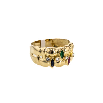ANILLO CON ZIRCONES 18K