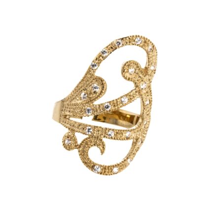 ANILLO CON ZIRCONES 18K