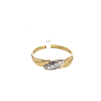 ANILLO 2 COLORES CON ZIRCONES 18K
