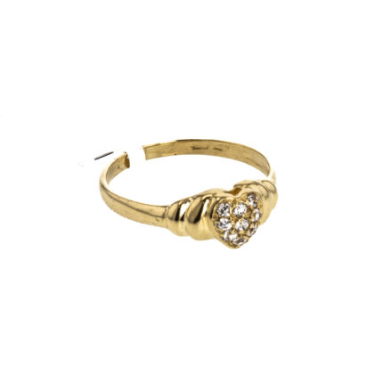 ANILLO CORAZON CON ZIRCONES 18K
