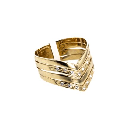 ANILLO CON ZIRCONES 18K