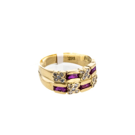 ANILLO CON ZIRCONES 18K