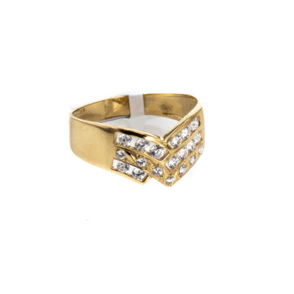 ANILLO CON ZIRCONES 18K